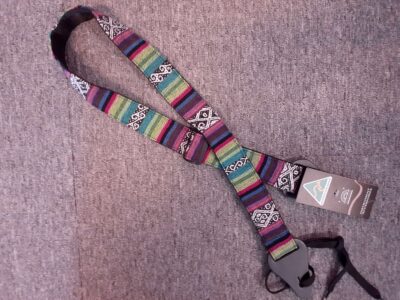 Colonial Leather - Rasta Rag Ukulele Strap (Purple)