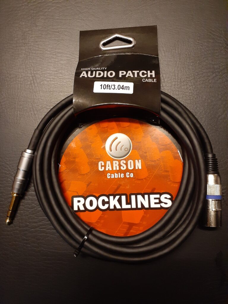 Mic/Audio Cable 10ft - 6.3 Jack Plug (M) to XLR (M) | CARSON