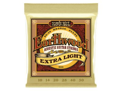 Ext Light Earthwood 80/20 Acoustic Guitar Strings 10-50 | Ernie Ball