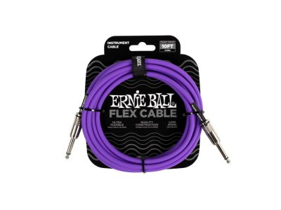 Flex Instrument Cable Straight/Straight 10ft | Ernie Ball