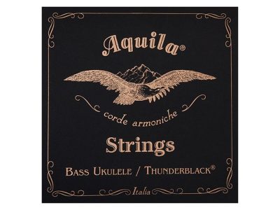 Aquila Thunderblack 4-String Bass Ukulele Set (GDAE)