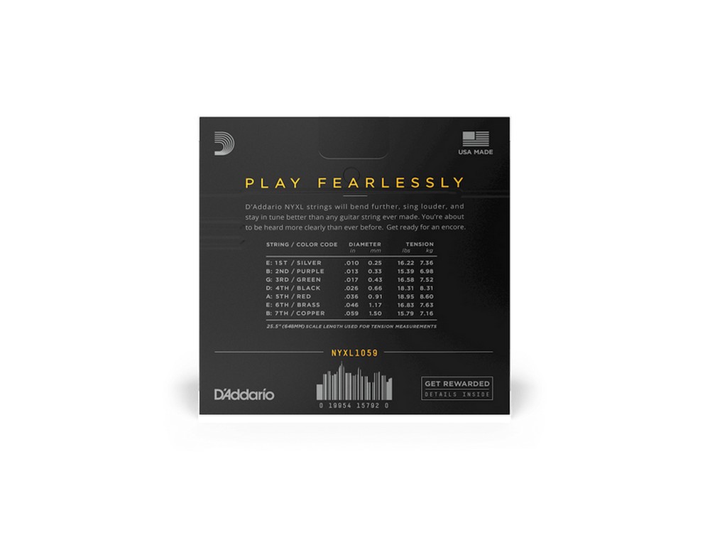 NYXL 10-59 7 String Electric Guitar Strings | D'Addario - Image 2