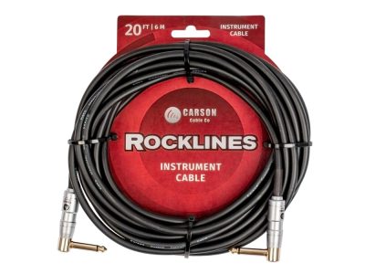 Guitar Cable- Right Angle to Right 20ft | Carson Rocklines