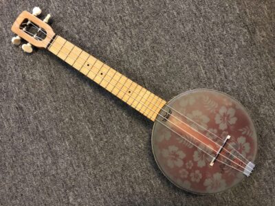 Firefly Banjo Ukulele with Aloha Drum Print - Concert - Maple