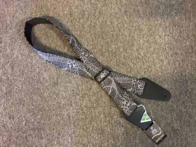 Aboriginal Art Guitar Strap - Black & White