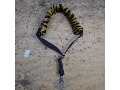 Black & Brown Zebra Faux Fur Sax Strap | Colonial Leather