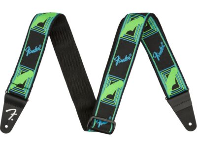 Neon Monogrammed Strap, Green/Blue | Fender