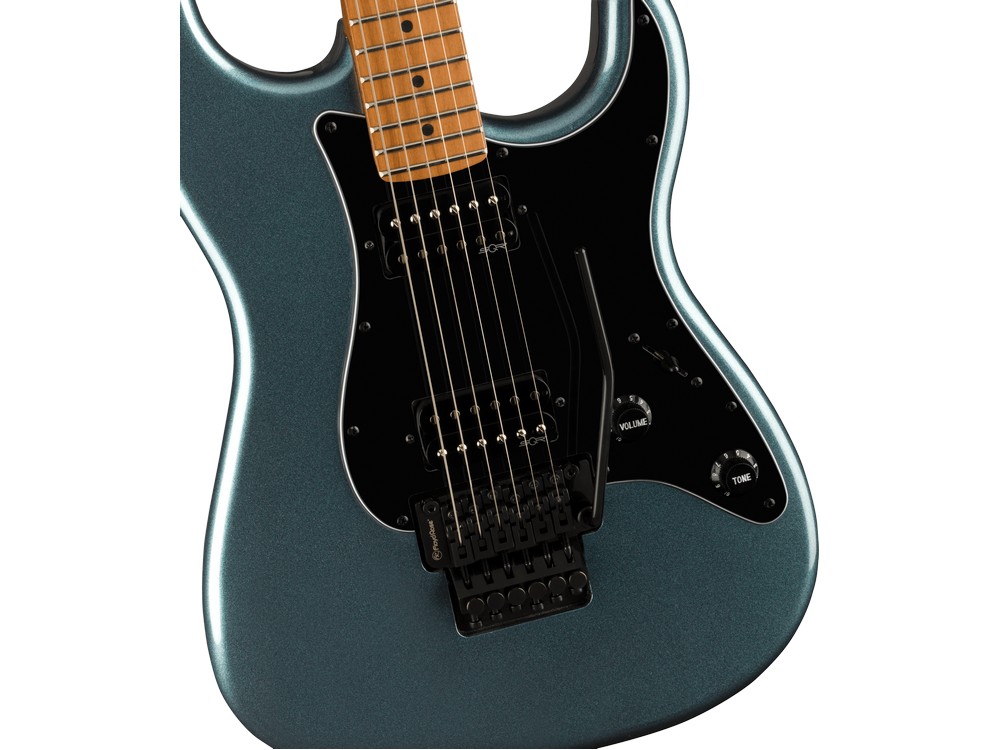 Contemporary Stratocaster® HH FR, Roasted Maple Fingerboard, Black Pickguard, Gunmetal Metallic | Fender - Image 4