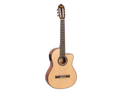 Full Size Solid Top Classical Guitar with Pickup in Natural Satin | Valencia