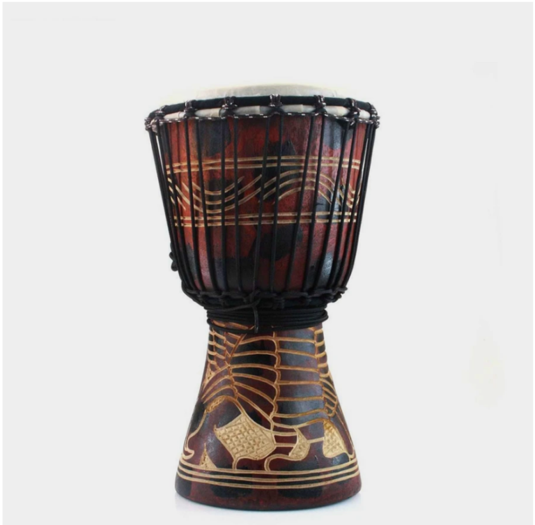 10" Painted Ghana Djembe | Threeworlds