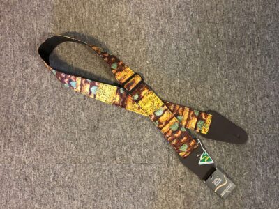 Aboriginal Art Guitar Strap - Bush Yellow